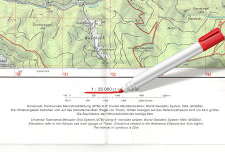 Maßstab, topographische Karte, ÖK, ÖTK, BEV